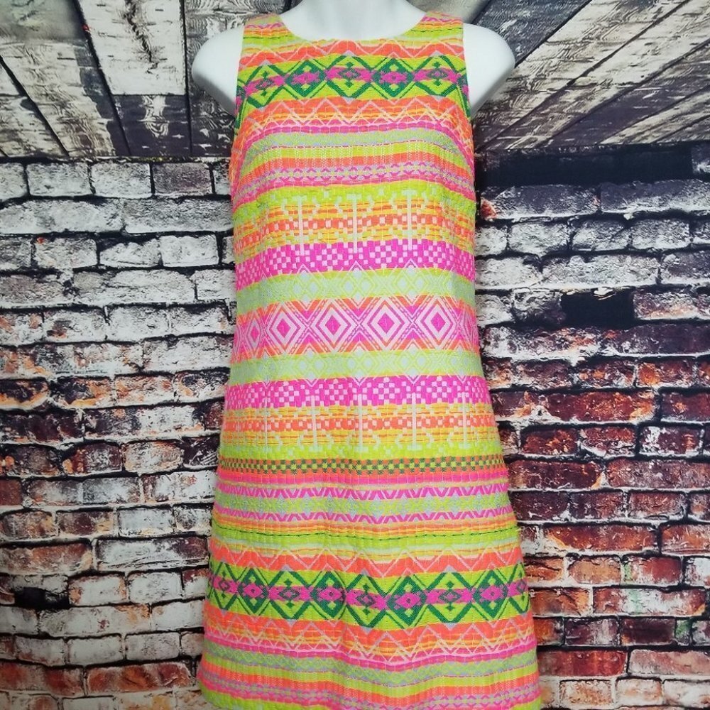 Britt Ryan Neon sleevless sheath dress